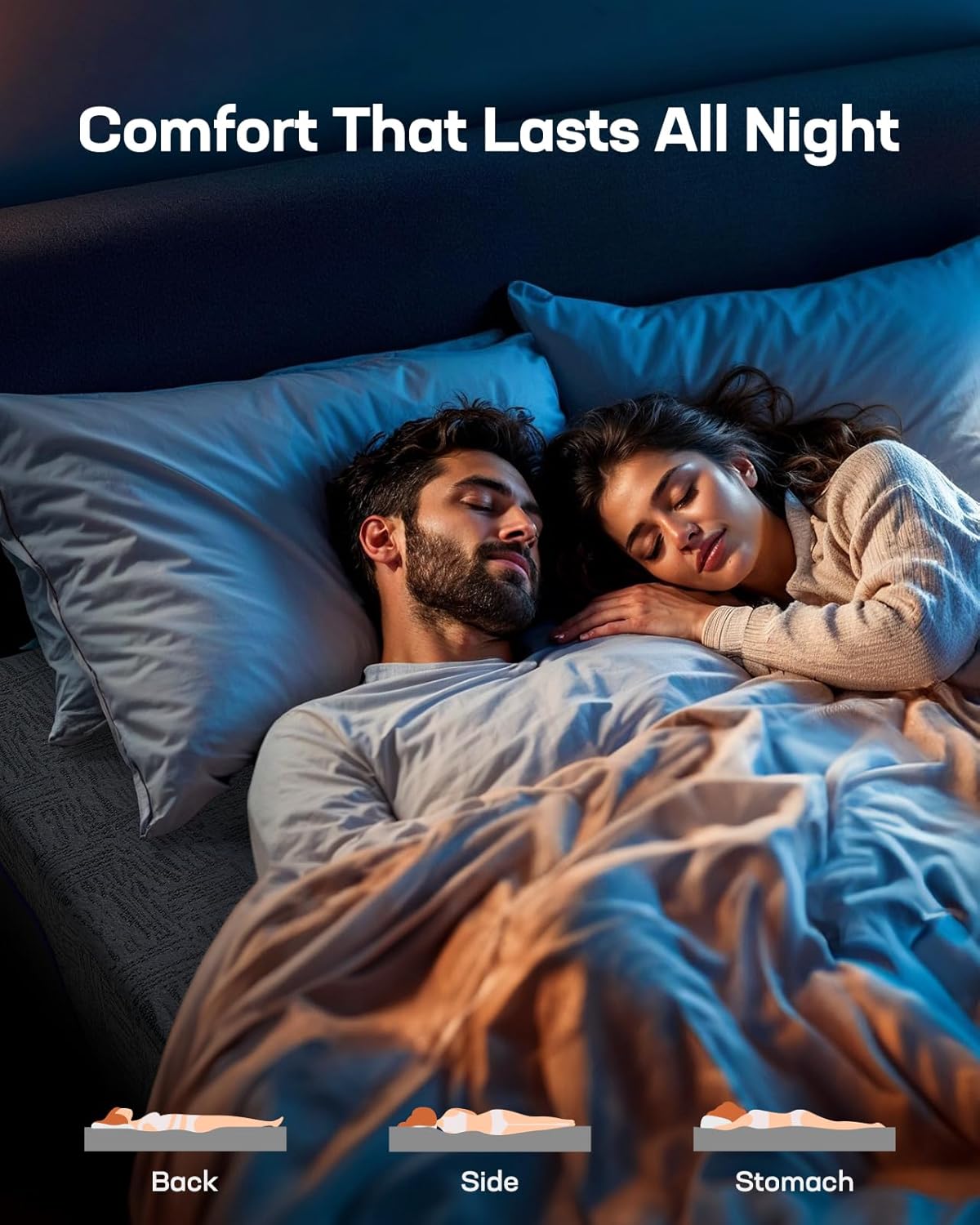 BAYCLARA Eams Smart Adjustable Bed Frame & Luxury Mattress Set