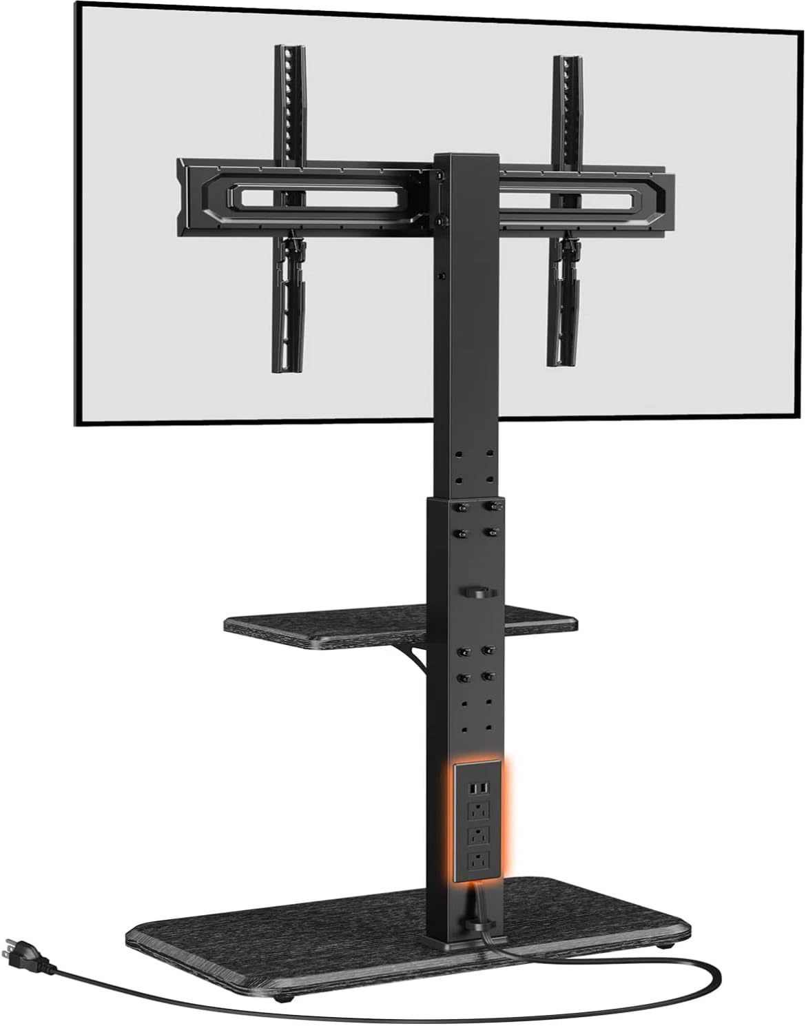 BAYCLARA Floor TV Stand with Power Outlet for 32-75‘’ TVs