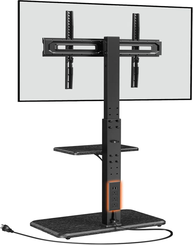BAYCLARA Floor TV Stand with Power Outlet for 32-75‘’ TVs