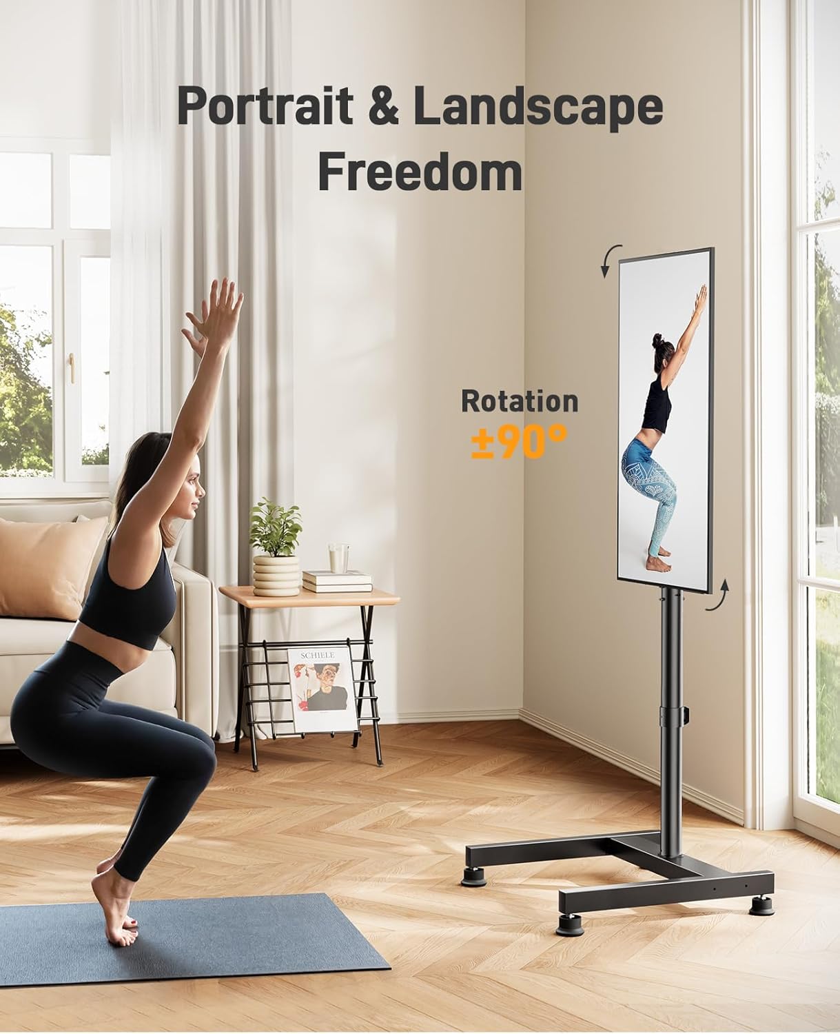 BAYCLARA Floor TV Stand with Mount for 26-50'' TVs