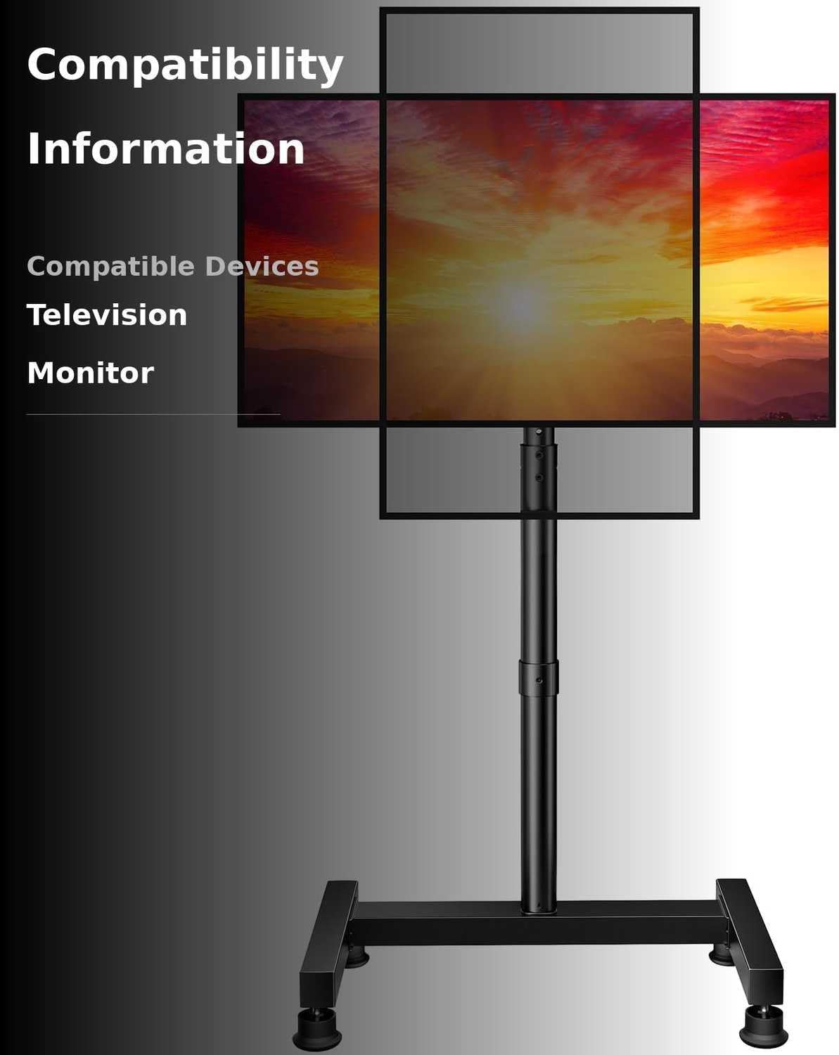BAYCLARA Floor TV Stand with Mount for 26-50'' TVs