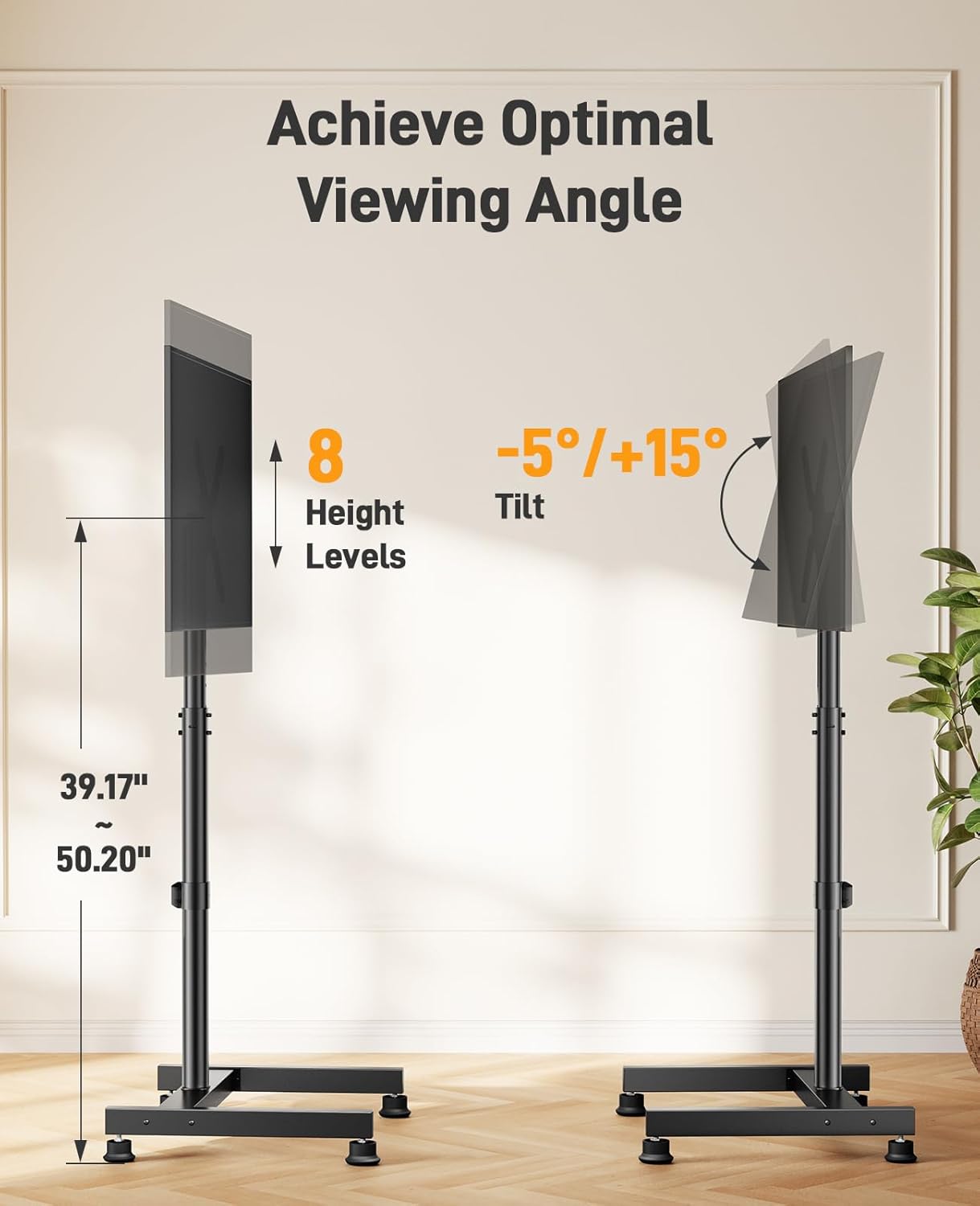 BAYCLARA Floor TV Stand with Mount for 26-50'' TVs