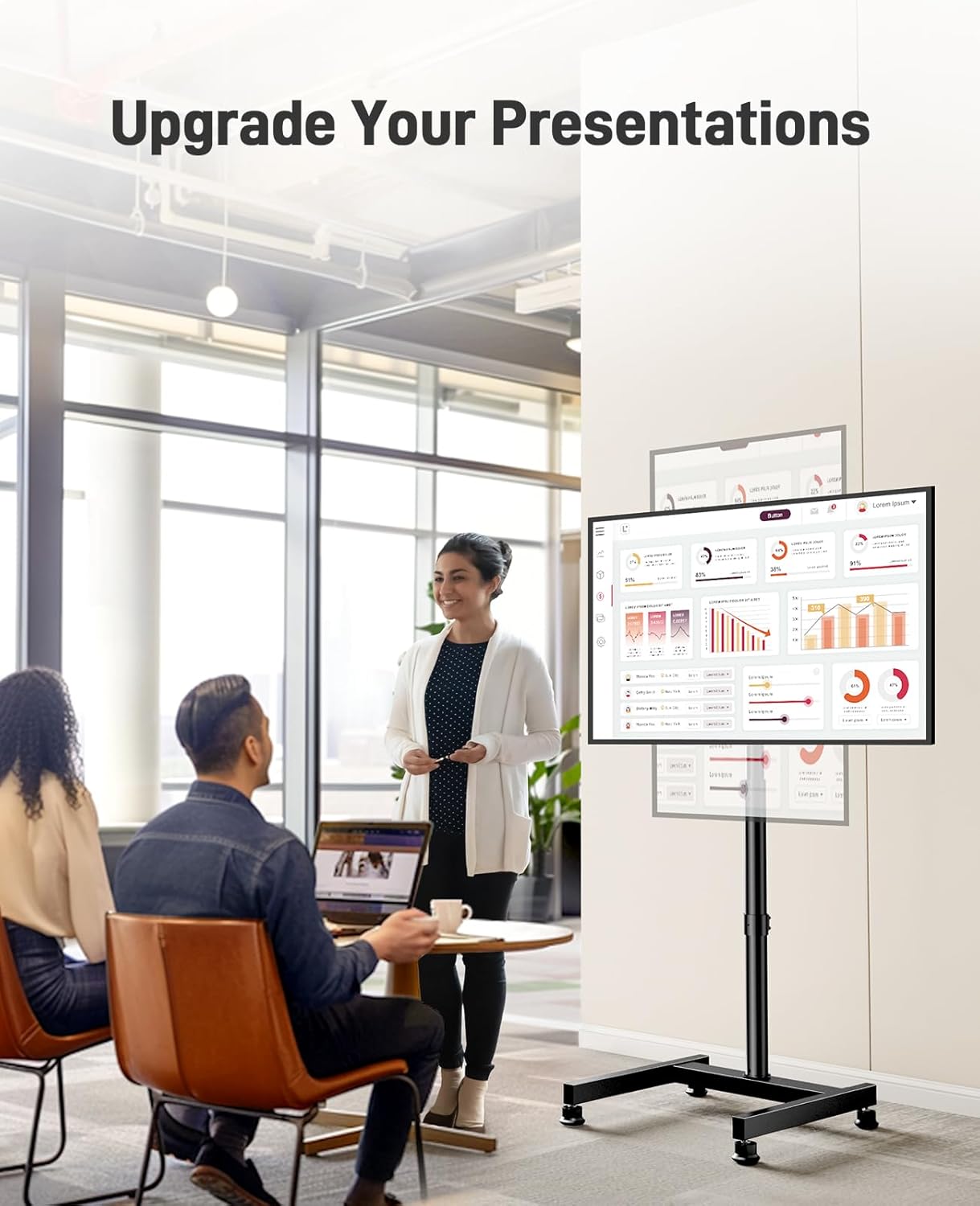 BAYCLARA Floor TV Stand with Mount for 26-50'' TVs