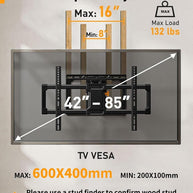 BAYCLARA Full Motion TV Wall Mount for 42-85'' TV