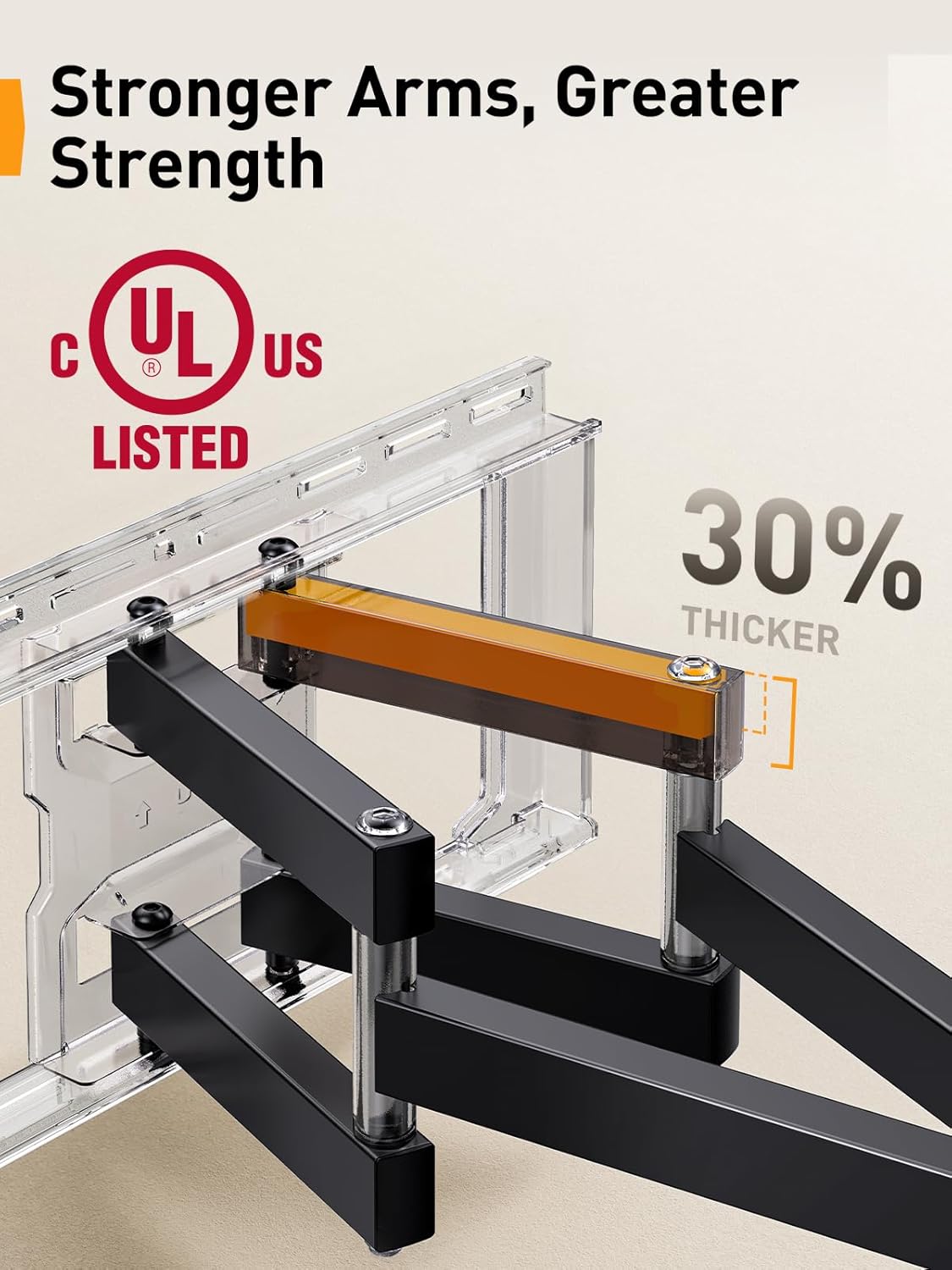 BAYCLARA Full Motion TV Wall Mount for 42-85'' TV