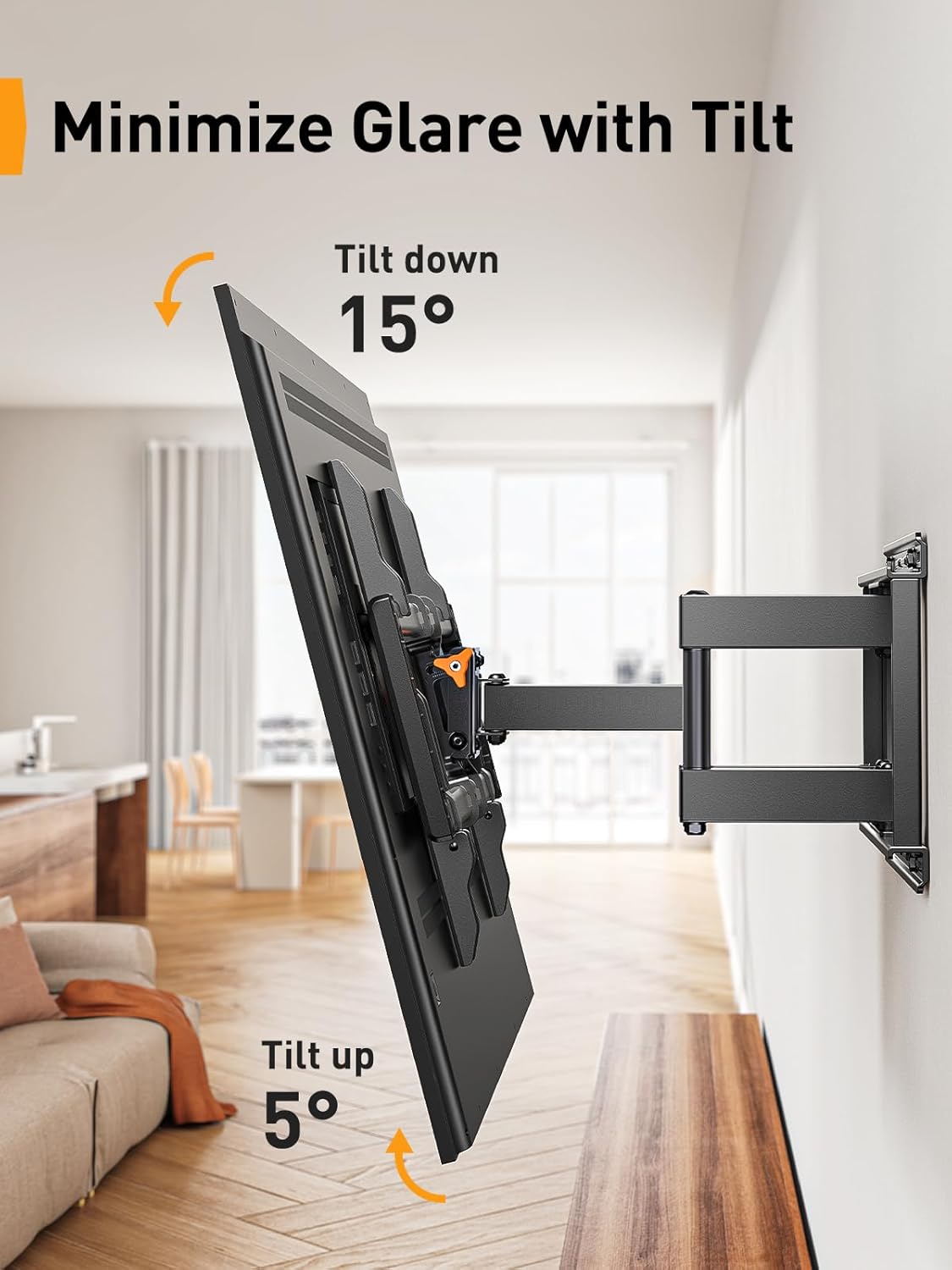 BAYCLARA Full Motion TV Wall Mount for 42-85'' TV