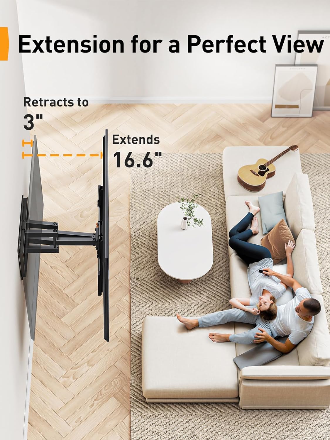 BAYCLARA Full Motion TV Wall Mount for 42-85'' TV