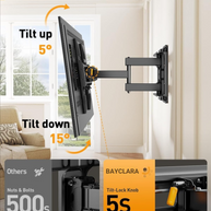 BAYCLARA Full Motion TV Wall Mount for 32-69'' TV