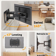 BAYCLARA Full Motion TV Wall Mount for 32-69'' TV