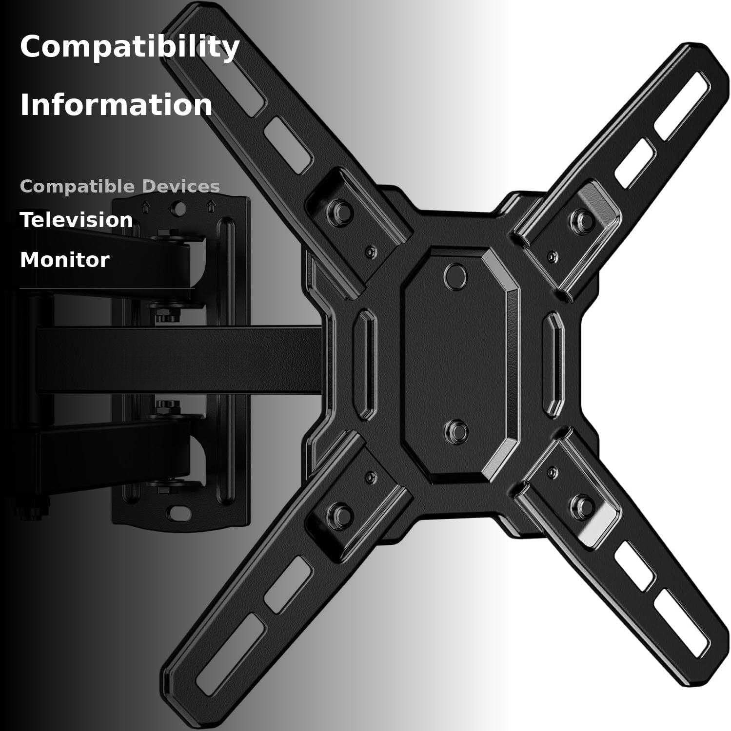 BAYCLARA Full Motion TV Wall Mount Bracket for Most 13-42'' TV