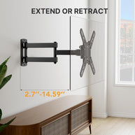 BAYCLARA Full Motion TV Wall Mount Bracket for Most 13-42'' TV