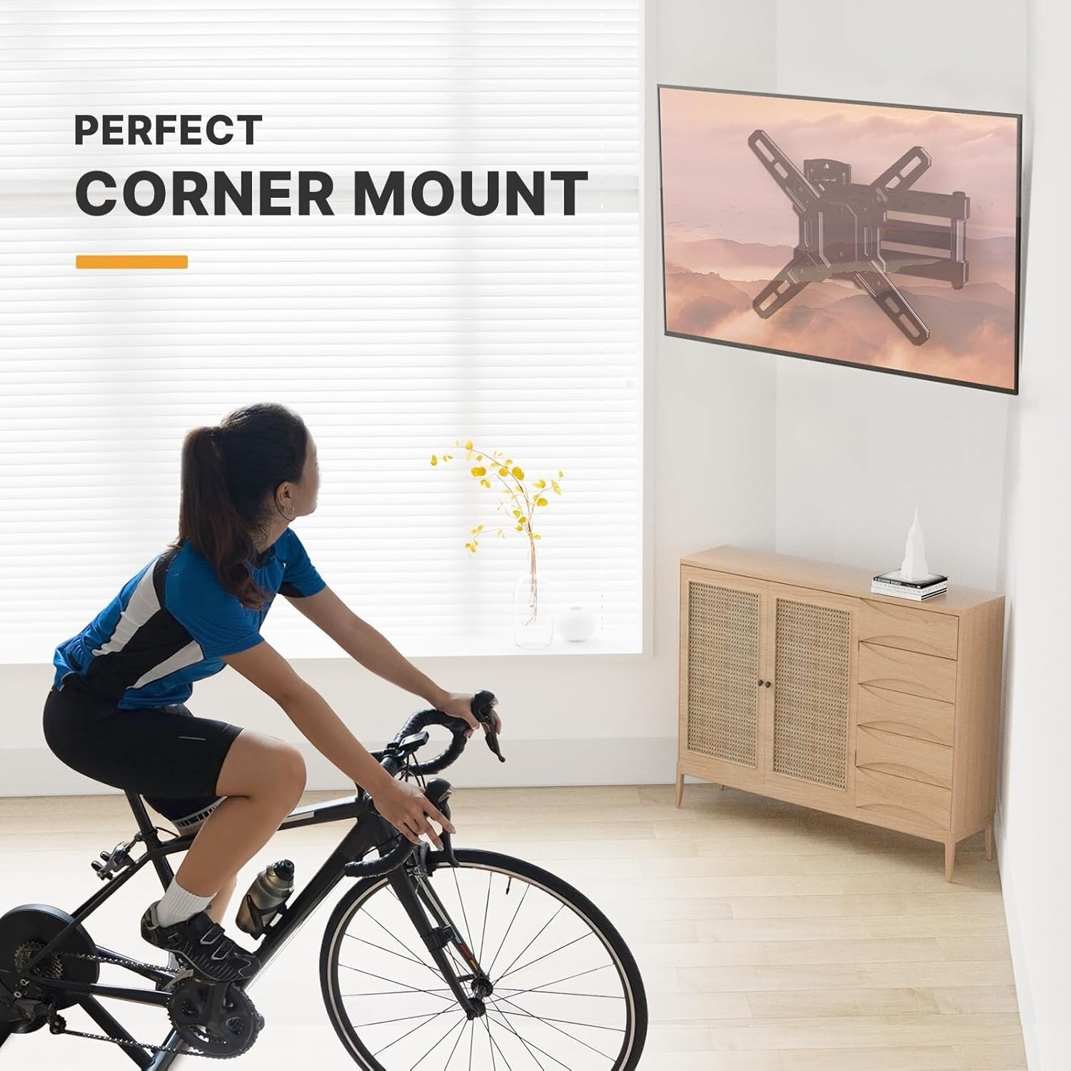 BAYCLARA Full Motion TV Wall Mount Bracket for Most 13-42'' TV