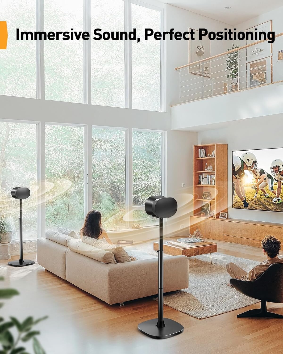 BAYCLARA Speaker Stand for Sonos Era 300, Adjustable Height 33-42”