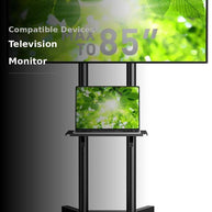BAYCLARA  Rolling TV Stand for 32-85'' Screens