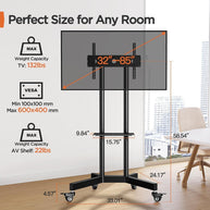 BAYCLARA  Rolling TV Stand for 32-85'' Screens