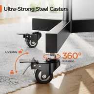 BAYCLARA  Rolling TV Stand for 32-85'' Screens