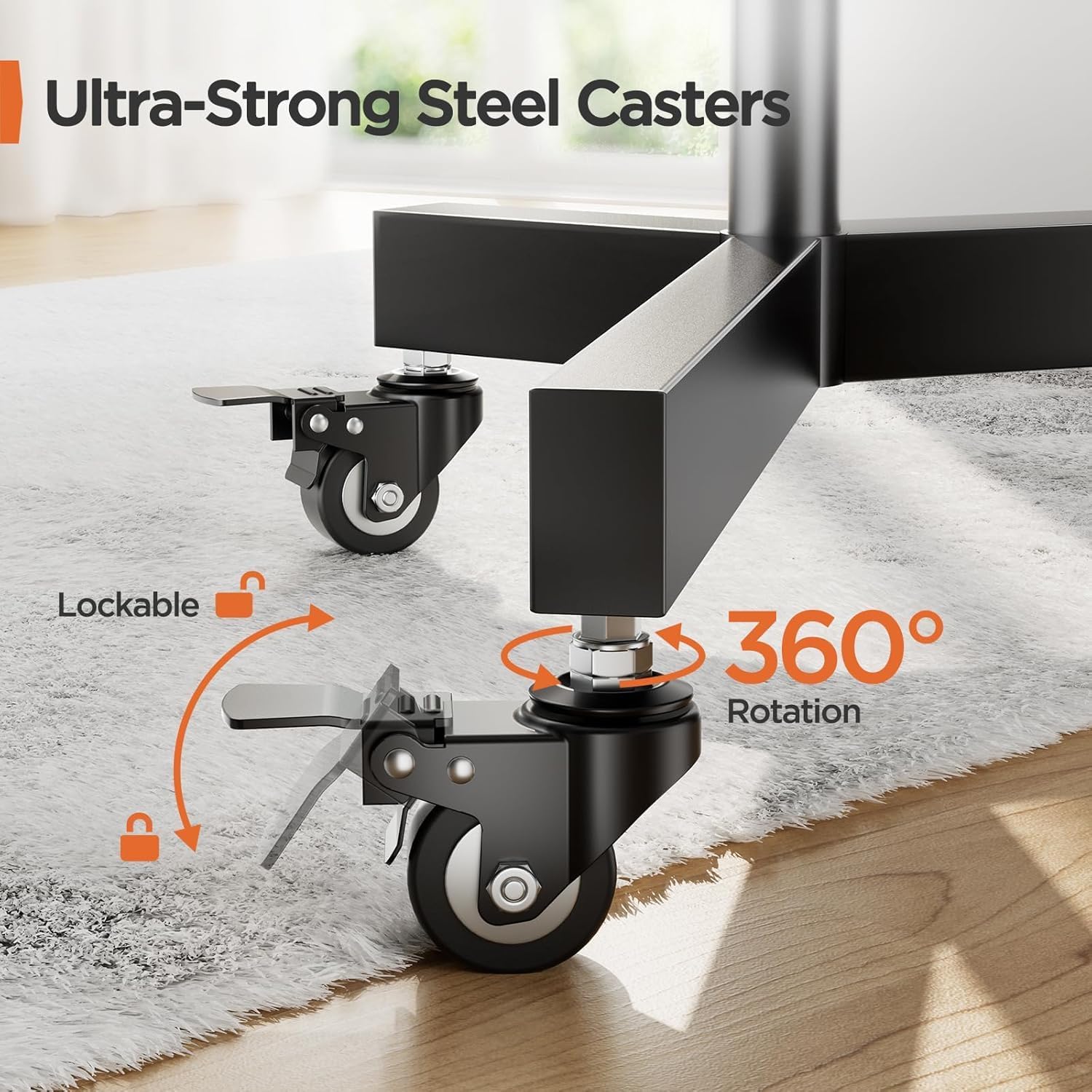 BAYCLARA  Rolling TV Stand for 32-85'' Screens