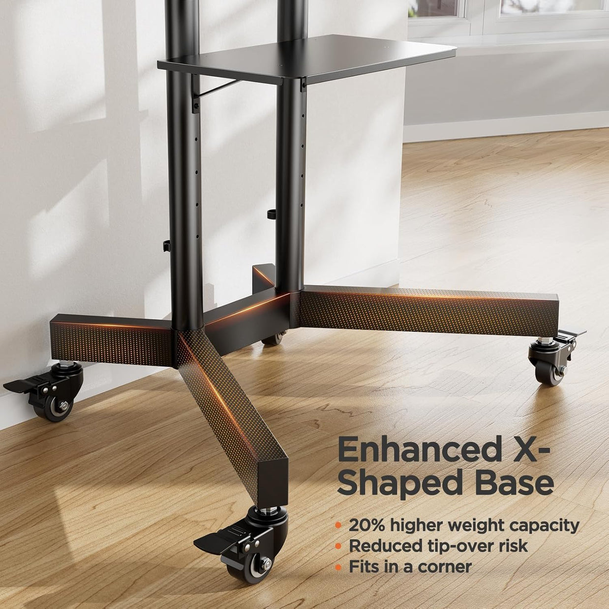 BAYCLARA  Rolling TV Stand for 32-85'' Screens