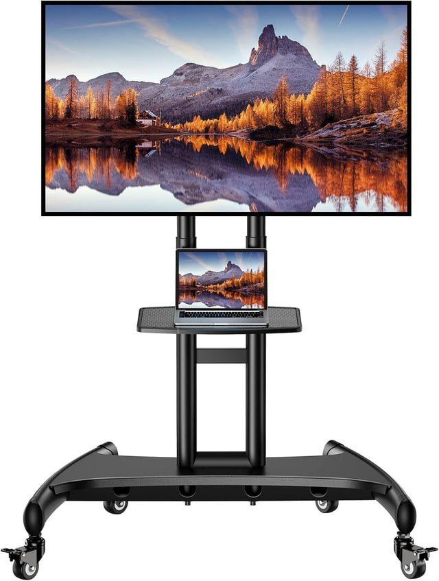 BAYCLARA Rolling TV Stand for 32-82'' Flat/Curved LED/LCD/OLED TVs