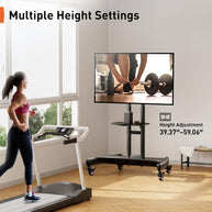 BAYCLARA Rolling TV Stand for 32-82'' Flat/Curved LED/LCD/OLED TVs