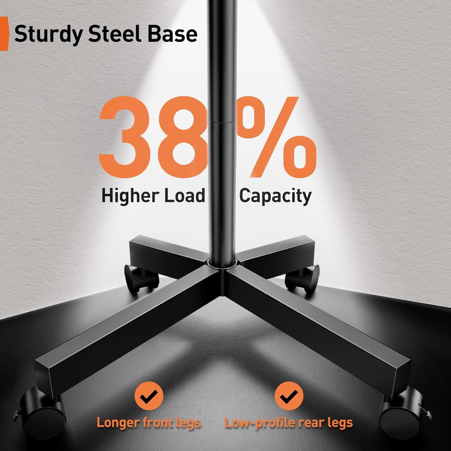 BAYCLARA Rolling TV Stand for 23-60'' LED Flat Screen/Curved TVs