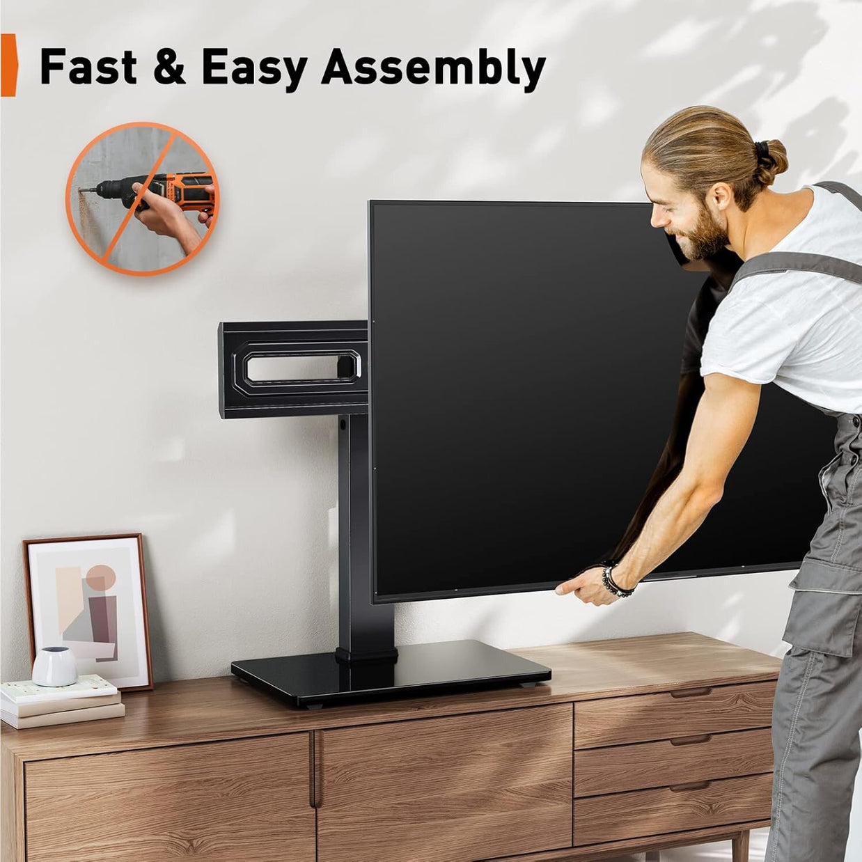 BAYCLARA  Universal Swivel TV Stand Base for 32–65'' TV