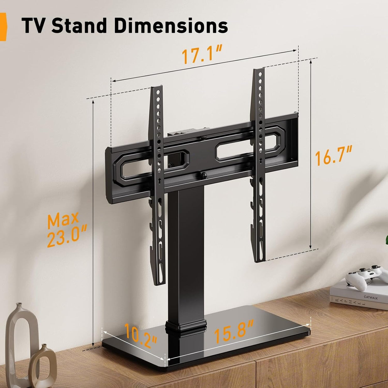 BAYCLARA  Universal Swivel TV Stand Base for 32–65'' TV