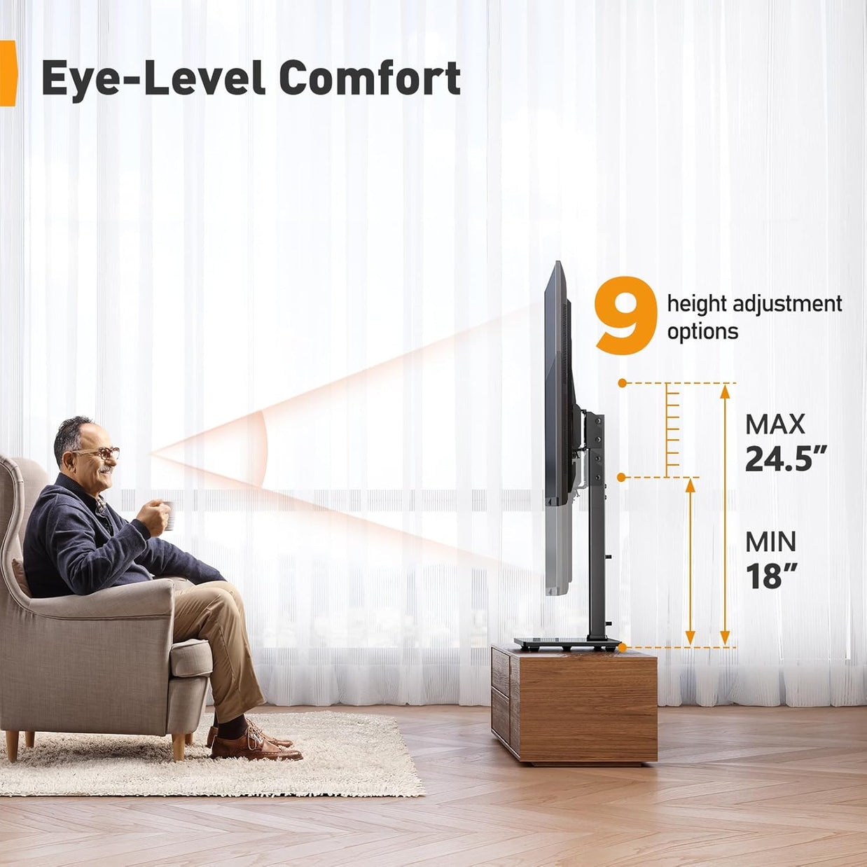 BAYCLARA  Universal Swivel TV Stand Base for 32–70'' TV