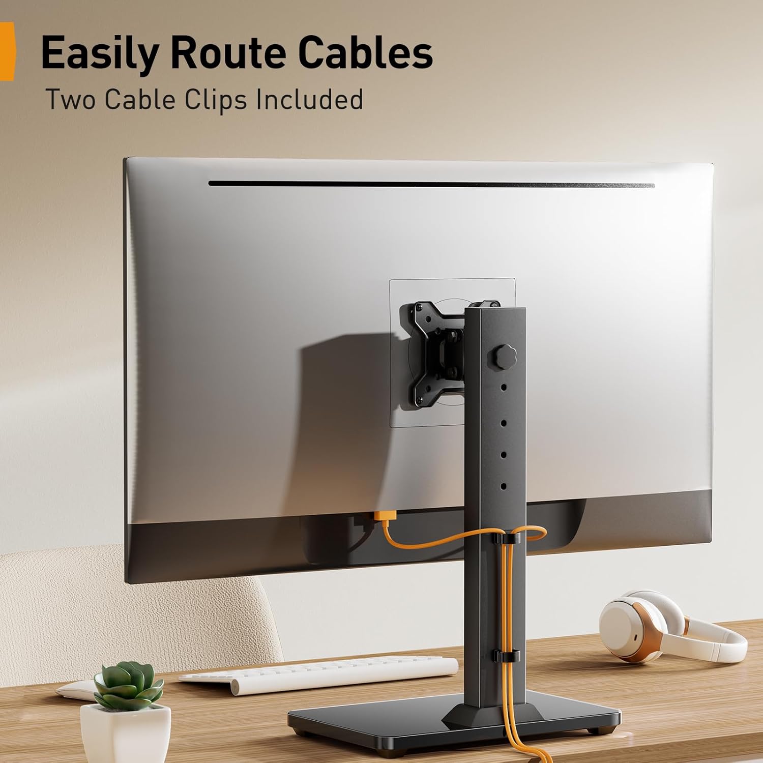 BAYCLARA  Freestanding Monitor Mount for 13-34‘’ TV with 360 Degree Rotation