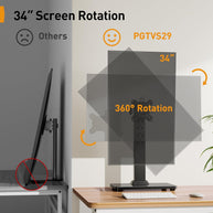 BAYCLARA  Freestanding Monitor Mount for 13-34‘’ TV with 360 Degree Rotation