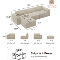 BAYCLARA Urban Nest Modular Sofa - White