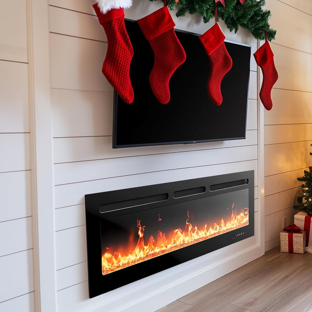 BAYCLARA Electric Fireplace Heater with App