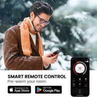 BAYCLARA Electric Fireplace Heater with App