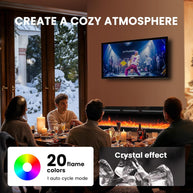 BAYCLARA Electric Fireplace Heater with App